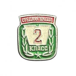 Значок Средняя школа. 2 класс