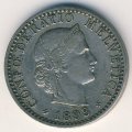 Швейцария 20 раппенов 1893 год