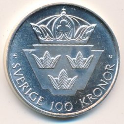Швеция 100 крон 1985 год