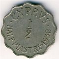 Кипр 1/2 пиастра 1938 год