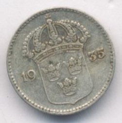 Швеция 10 эре 1935 год