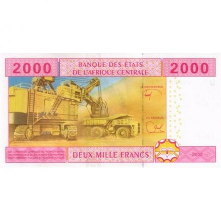 Камерун 2000 франков КФА 2002 год - Добыча полезных ископаемых UNC
