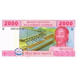Камерун 2000 франков КФА 2002 год - Добыча полезных ископаемых UNC