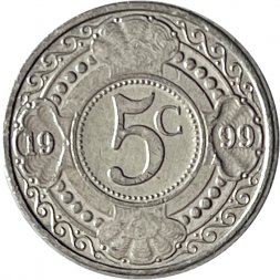 Антильские острова 5 центов 1999 год