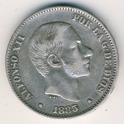 Филиппины 50 сентимо 1885 год