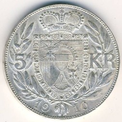 Монета Лихтенштейн 5 крон 1910 год