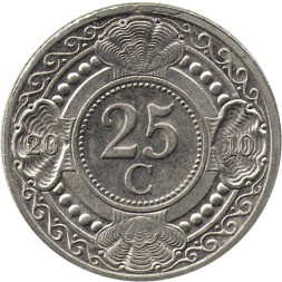 Антильские острова 25 центов 2010 год