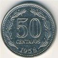 Аргентина 50 сентаво 1958 год