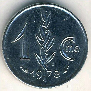 Монако 1 сантим 1978 год