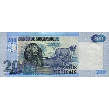 Мозамбик 200 метикал 2011 год - Львы UNC