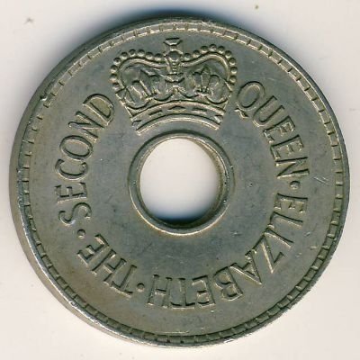 Фиджи 1 пенни 1955 год