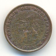 Нидерланды 1/2 цента 1930 год