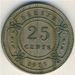 Белиз 25 центов 1975 год