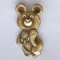 Значок. Олимпийский мишка. Москва 80 (тип 4)