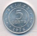 Белиз 5 центов 1976 год (алюминий)