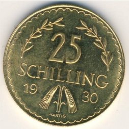 Австрия 25 шиллингов 1930 год