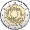 Нидерланды 2 евро 2015 год - 30 лет флагу Европы