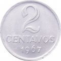 Бразилия 2 сентаво 1967 год