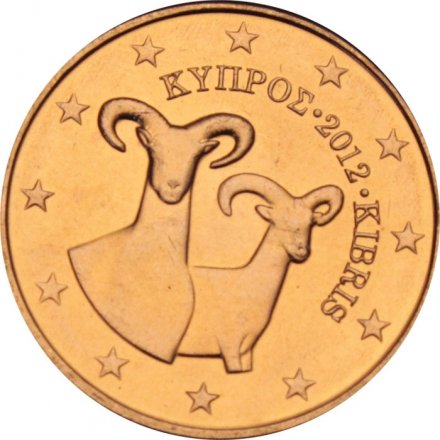 Кипр 1 евроцент 2012 год - Европейский муфлон
