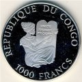 Конго 1000 франков 1999 год
