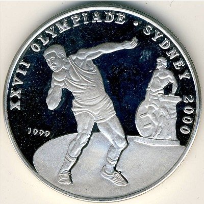 Конго 1000 франков 1999 год