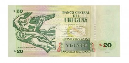 Уругвай 20 песо 2011 год - UNC 