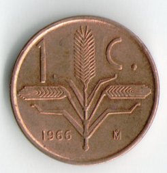 Мексика 1 сентаво 1966 год