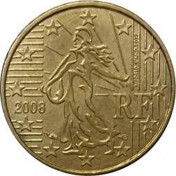Франция 10 евроцентов 2008 год