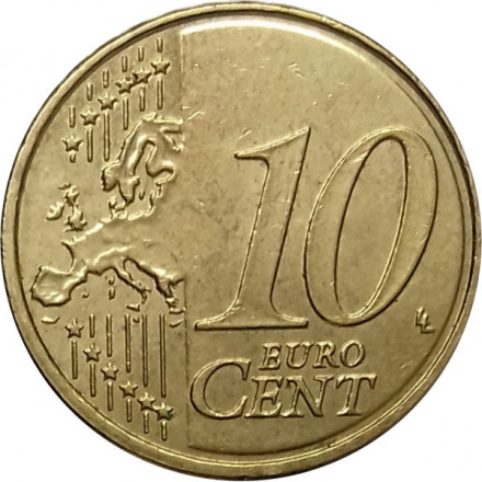 Франция 10 евроцентов 2008 год
