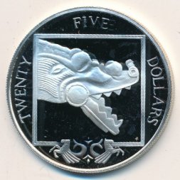 Виргинские острова 25 долларов 1988 год