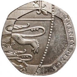 Великобритания 20 пенсов 2010 год BU