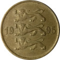 Эстония 5 сентов 1995 год - Три льва