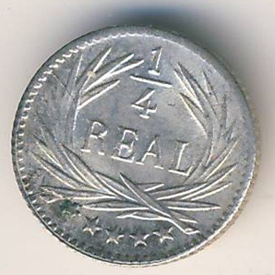 Гватемала 1/4 реала 1896 год