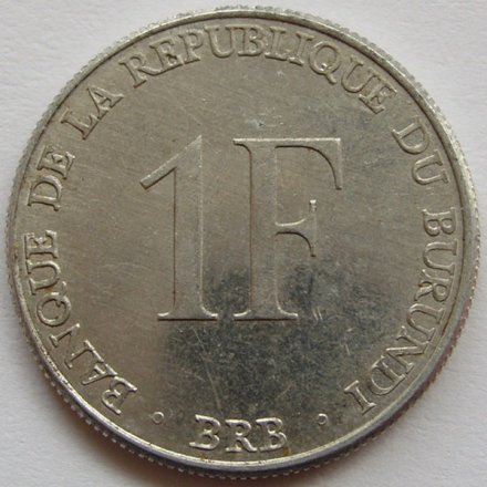 Бурунди 1 франк 1980 год