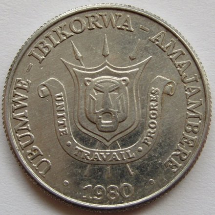 Бурунди 1 франк 1980 год