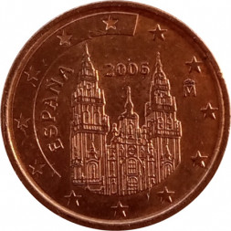 Испания 1 евроцент 2006 год