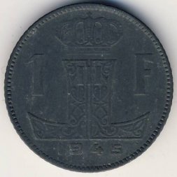 Бельгия 1 франк 1945 год - Король Леопольд III