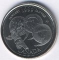 Канада 25 центов 1999 год - Миллениум. Январь