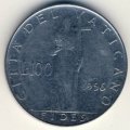 Ватикан 100 лир 1956 год - Папа Пий XII. Фидес