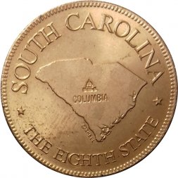Жетон США. South Carolina. The eighth state