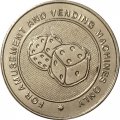 Жетон для торговых и развлекательных автоматов jetony.ru (игровые кости)