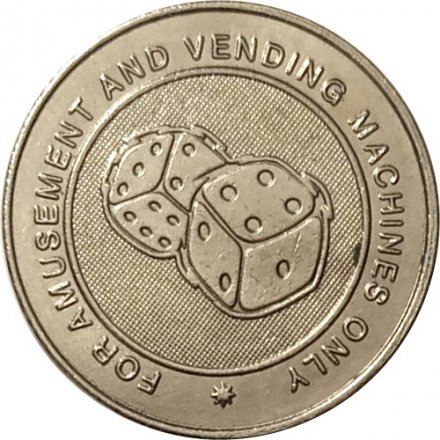 Жетон для торговых и развлекательных автоматов jetony.ru (игровые кости)