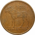 Норвегия 5 эре 1969 год - Лось