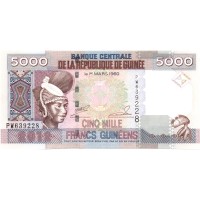 Гвинея 5000 франков 2012 год - UNC