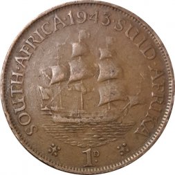 ЮАР 1 пенни 1943 год