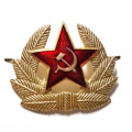 Кокарда рядового состава Советской Армии (звезда в венке)