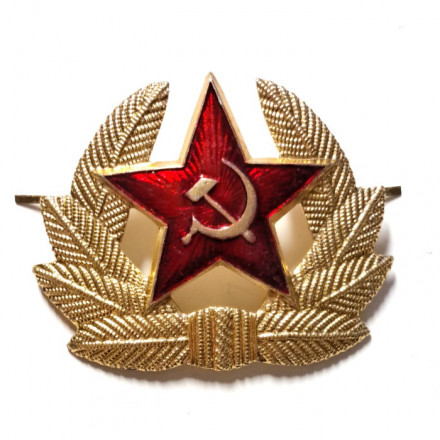 Кокарда рядового состава Советской Армии (звезда в венке)