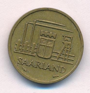 Саар 10 франков 1954 год