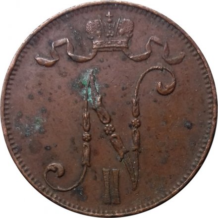 Финляндия 5 пенни 1908 год - VF