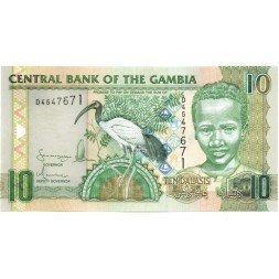 Гамбия 10 даласи 2006 год - Гамбийский мальчик. Здание Центрального банка UNC